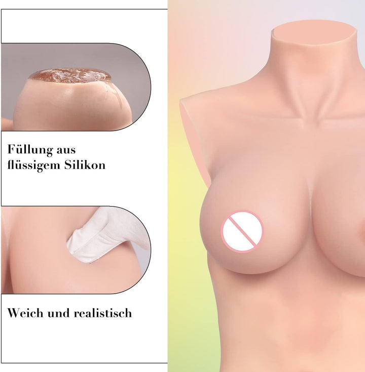 CYOMI Silikon Brüste Brustformen Realistisch Brustplatten Mit Katheter silikon Bodysuit für Crossdre