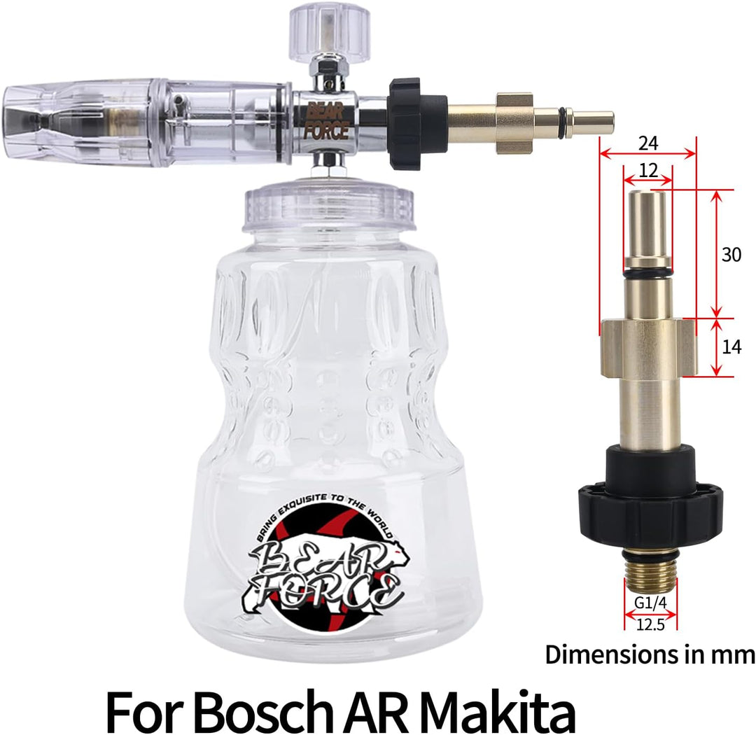 BEAR FORCE Hochdruckreiniger Aluminiumschaumkanone Schneeschaumlanze Autowaschschaumlanze Topf, vers