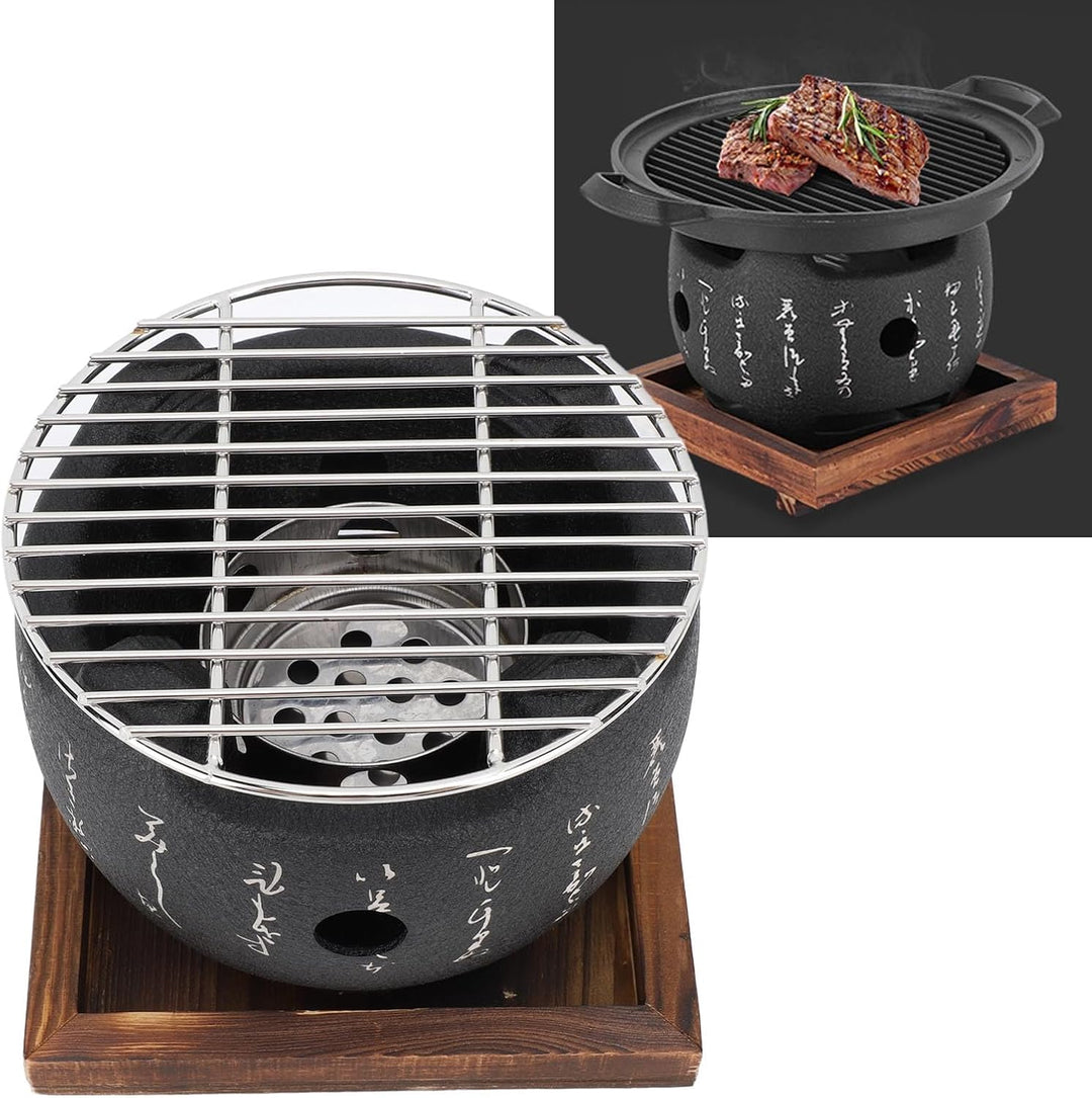 Kleine Holzkohle Tischgrill, Japanischer Grill BBQ Holzkohlegrill Tragbarer Campinggrill Kohlegrill