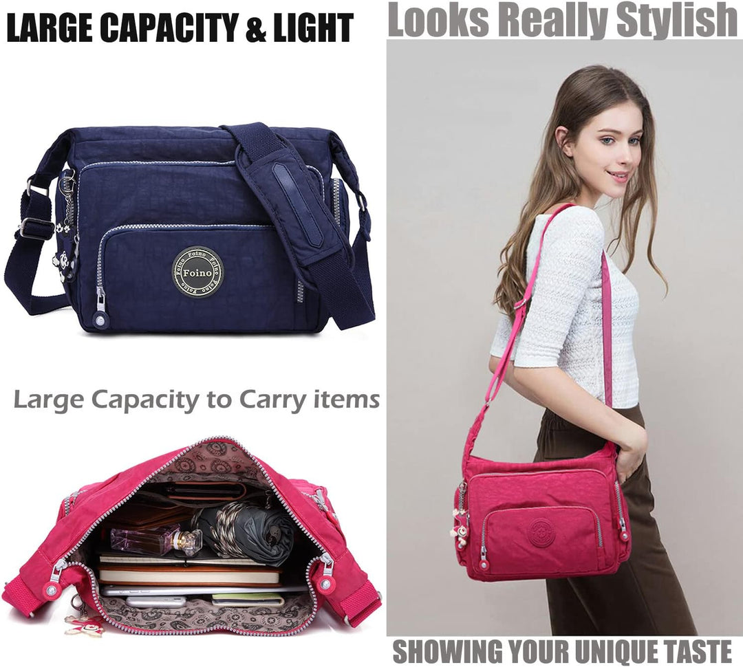 Foino Kuriertasche Damen Umhängetasche Lässige Schultertasche Mode Sporttasche Design Reisetasche Le