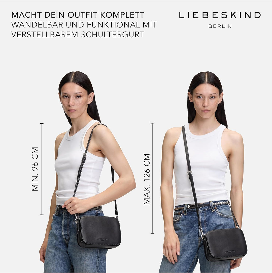 Liebeskind Damen Luka Crossbody Umhängetasche Schwarz, Schwarz