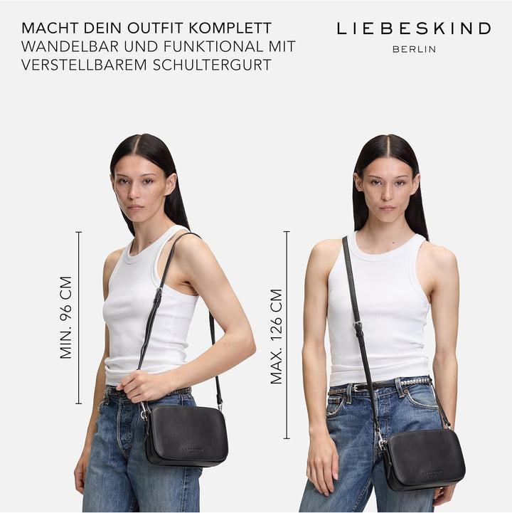 Liebeskind Damen Luka Crossbody Umhängetasche Schwarz, Schwarz