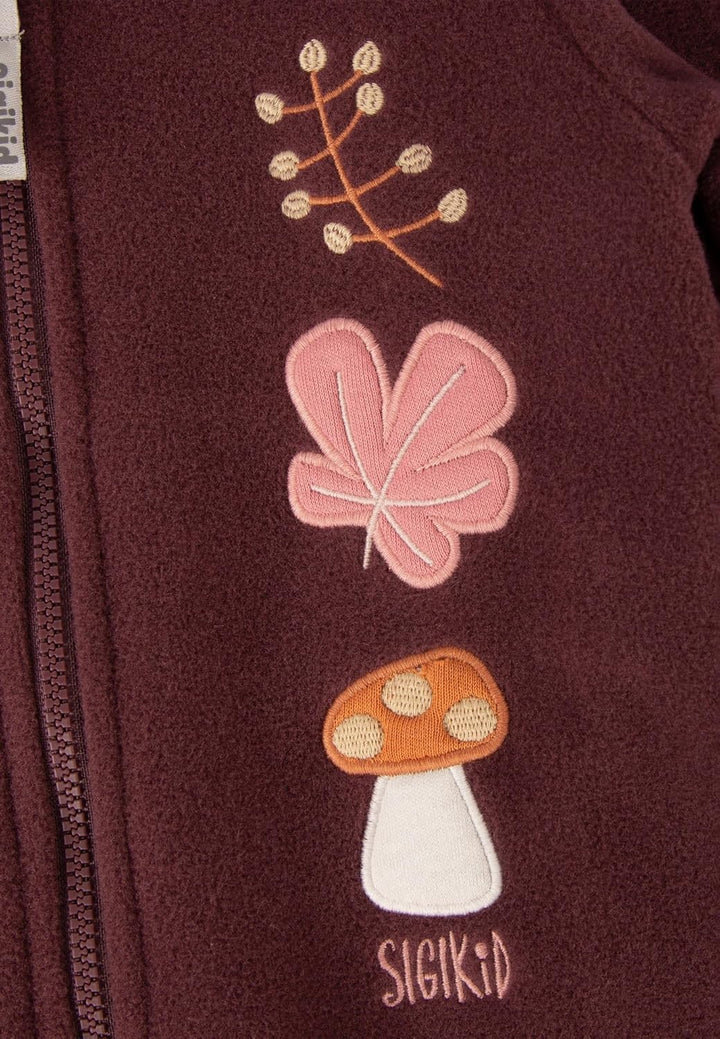 Sigikid Baby-Mädchen Autumn Forest Fleeceoverall mit Baumwollfutter 68 beere, 68 beere