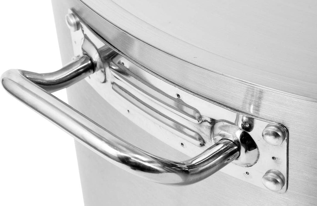 Yato YG-00040 Low Stockpot mit Deckel SS, 20 x 10,5 cm, 3,3 l