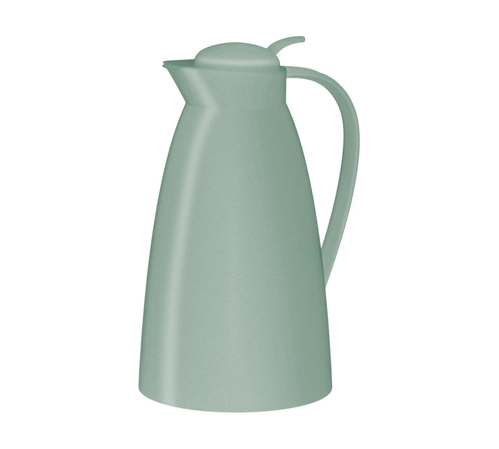 alfi ECO 1,0l, mint grün, Isolierkanne mit hygienischem Hartglaseinsatz aus Kunststoff, Drehverschlu