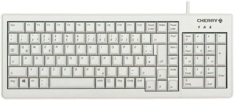 CHERRY G84-5200 Compact Keyboard, Deutsches Layout, QWERTZ Tastatur, kabelgebundene Tastatur, kompak