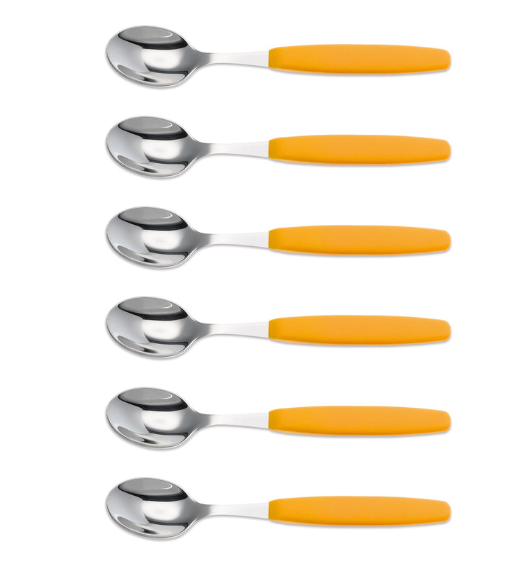 6er Set Giesser Messer Besteck Teelöffel Kaffeelöffel Löffel klein Rostfreier Stahl, Ergonomischer G