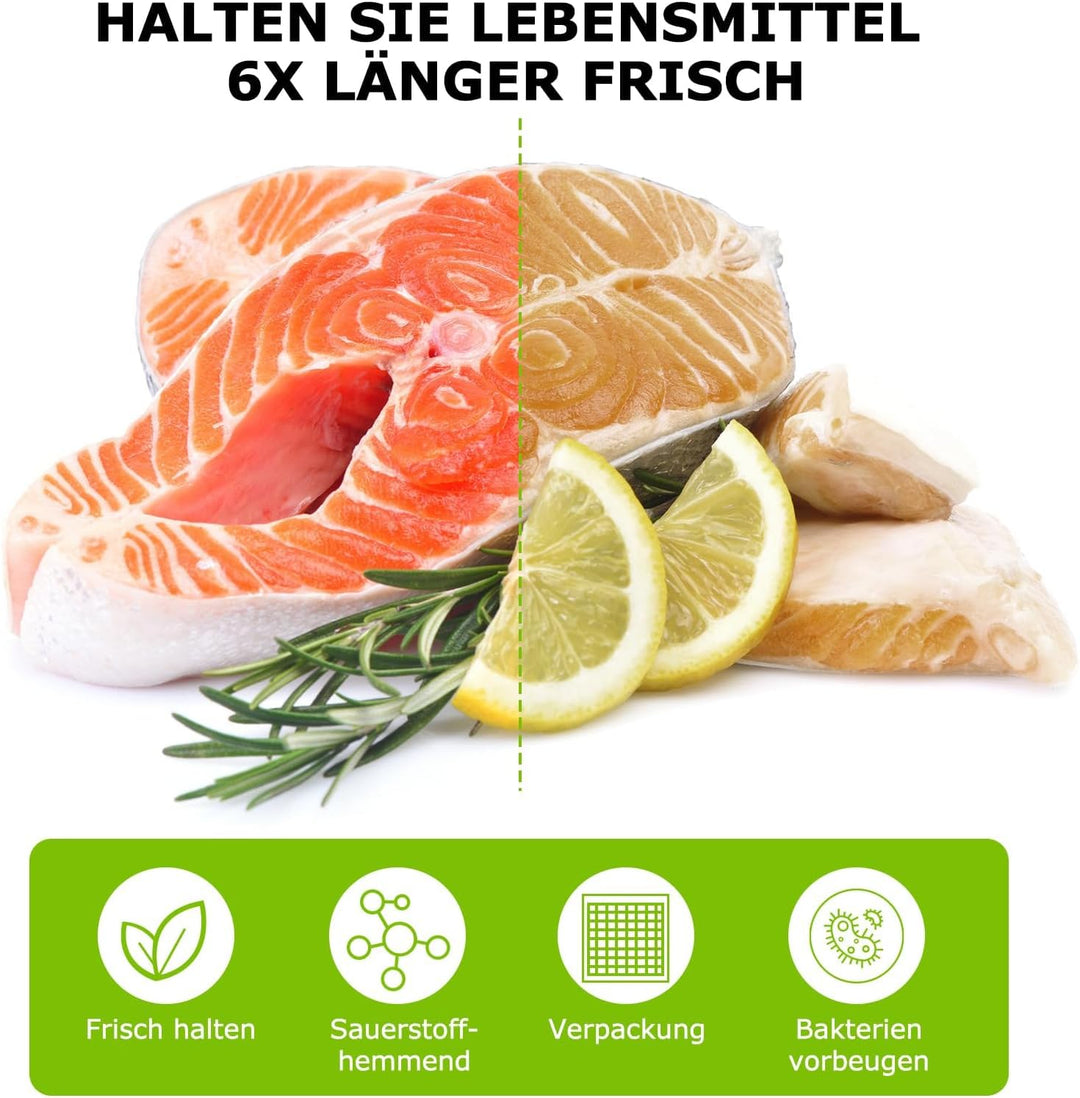 Bonsenkitchen Profi Vakuumbeutel, 100 Beutel 20x30cm Vakuumierbeutel für alle Vakuumierer & Lebensmi