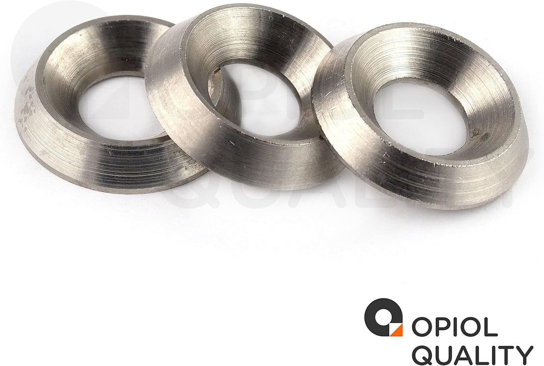 OPIOL QUALITY® Rosette gedreht M6 aus Edelstahl V1A A1 (100 Stück) für Senkkopfschrauben Rosetten Zi
