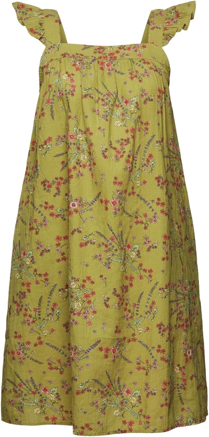 edc by Esprit Bedrucktes Minikleid, 100% Baumwolle S 328/Pistachio Green 4, S 328/Pistachio Green 4
