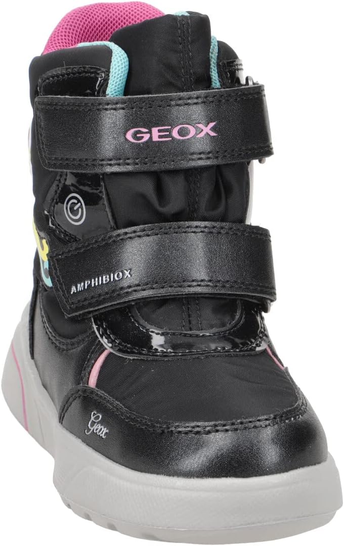 Geox Mädchen J Sveggen Girl B ABX Stiefeletten 27 EU Black Multicolor, 27 EU Black Multicolor