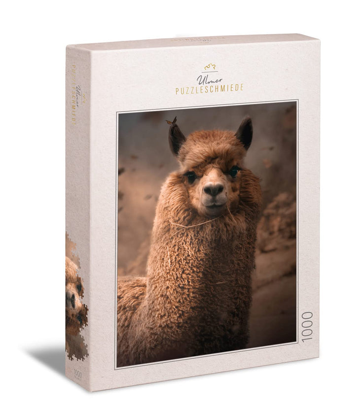 Ulmer Puzzleschmiede - Puzzle „Königin der Anden“ - Das Alpaka als klassisches 1000 Teile Puzzle, Qu