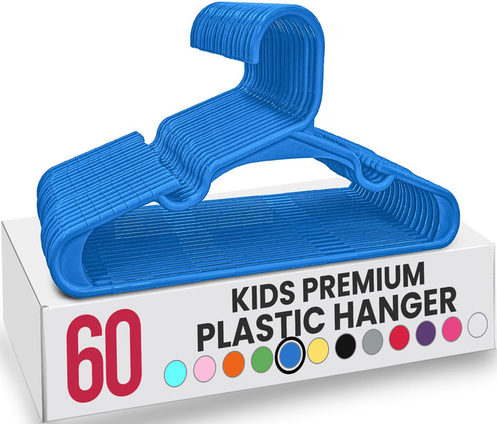 Utopia Home Kabellose Kleiderbügel aus Kunststoff, Blau, 60 Stück Blau Pack of 60, Blau Pack of 60