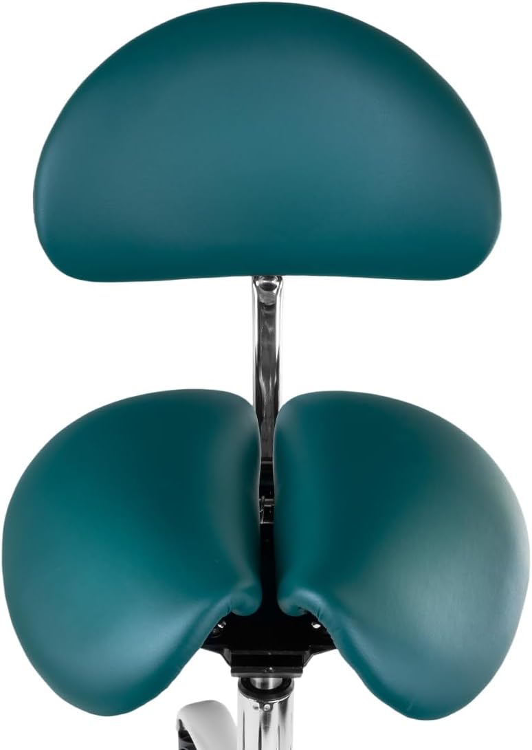 Spacetronik Sattelhocker mit Verstellbarer Rückenlehne, Zweigeteilter Ergonomischer Sattelsitz, Höhe