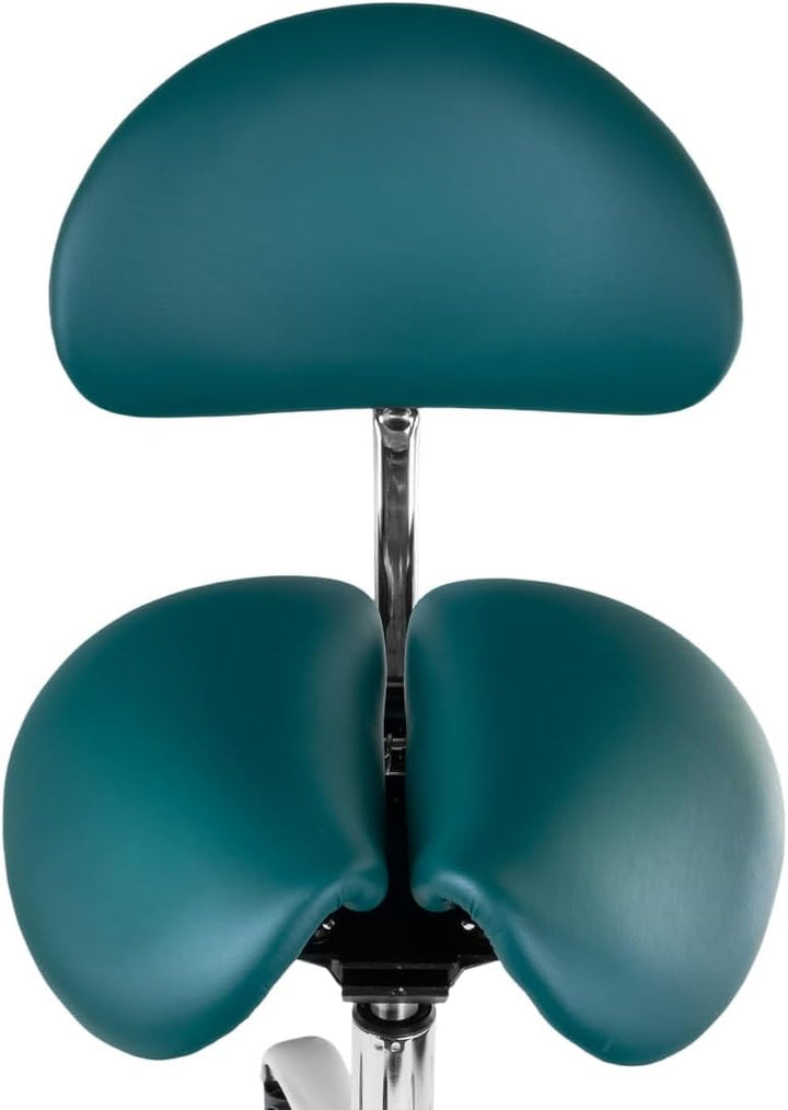 Spacetronik Sattelhocker mit Verstellbarer Rückenlehne, Zweigeteilter Ergonomischer Sattelsitz, Höhe