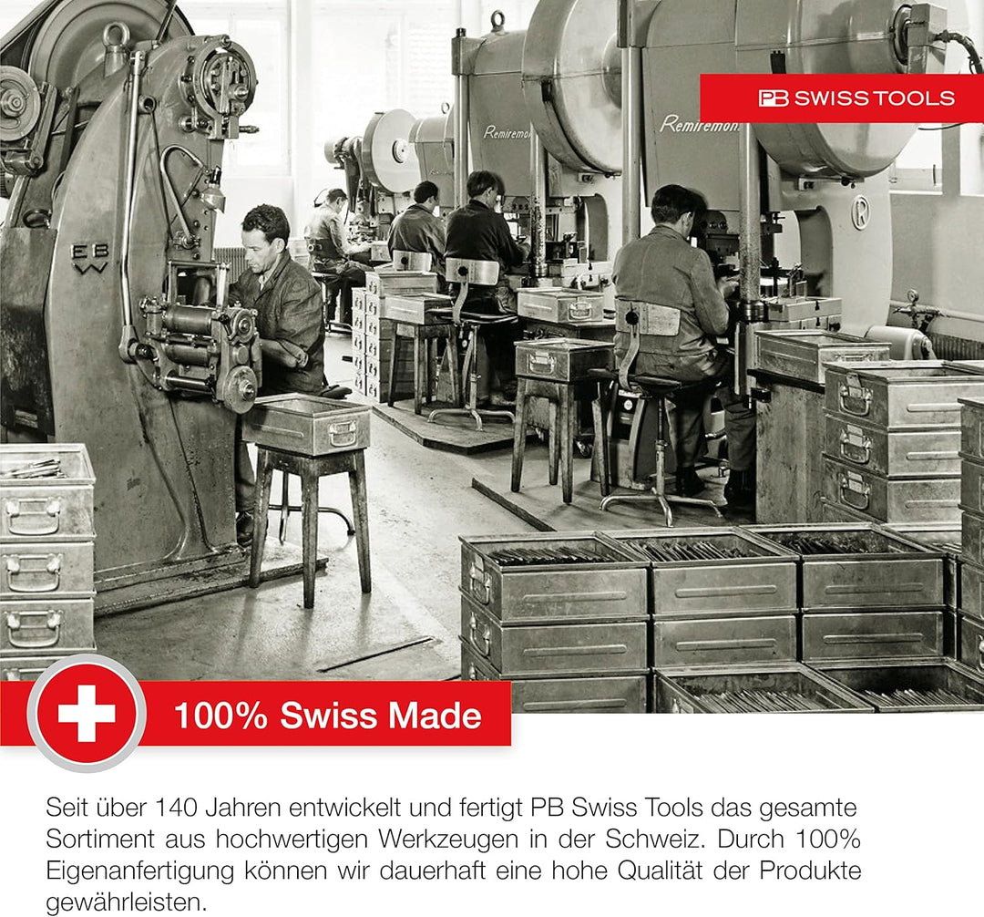 PB Swiss Tools Fahrrad Multitool PB 470 | 100% Swiss Made | Multitool Werkzeug mit Bits, Winkelschra