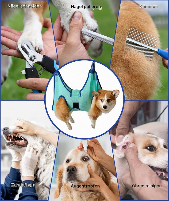Kkiimatt Haustierpflege-Hängemattengeschirr,Hundepflege-Hängematte kleine Hunde,Hundenageltrimm-Häng