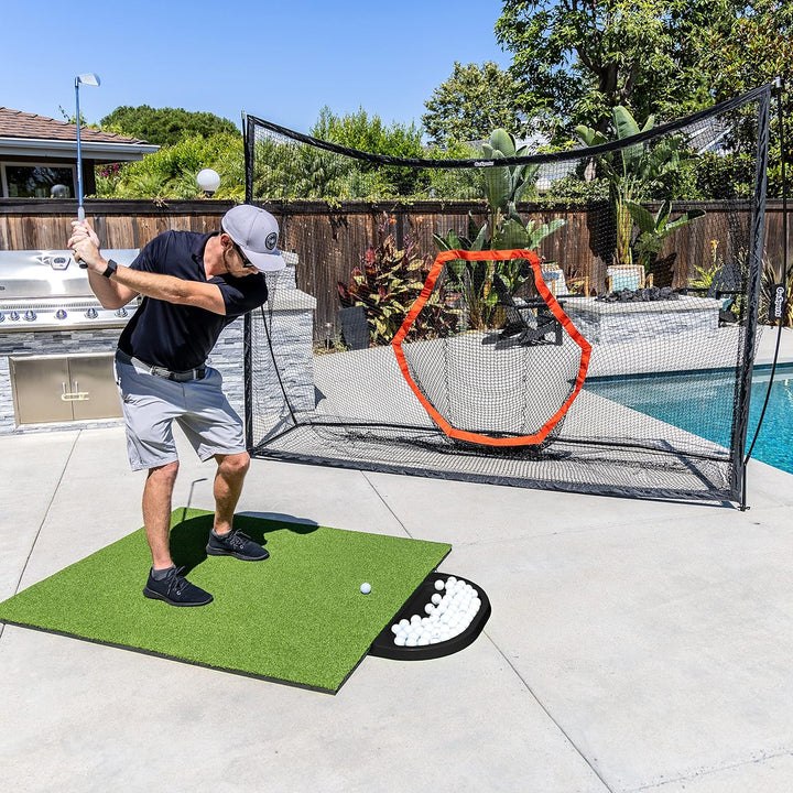 GoSports All-Weather Golf Ball Tray - 70 Ball Capacity - Compatible with All Hitting Mats Schwarz, S