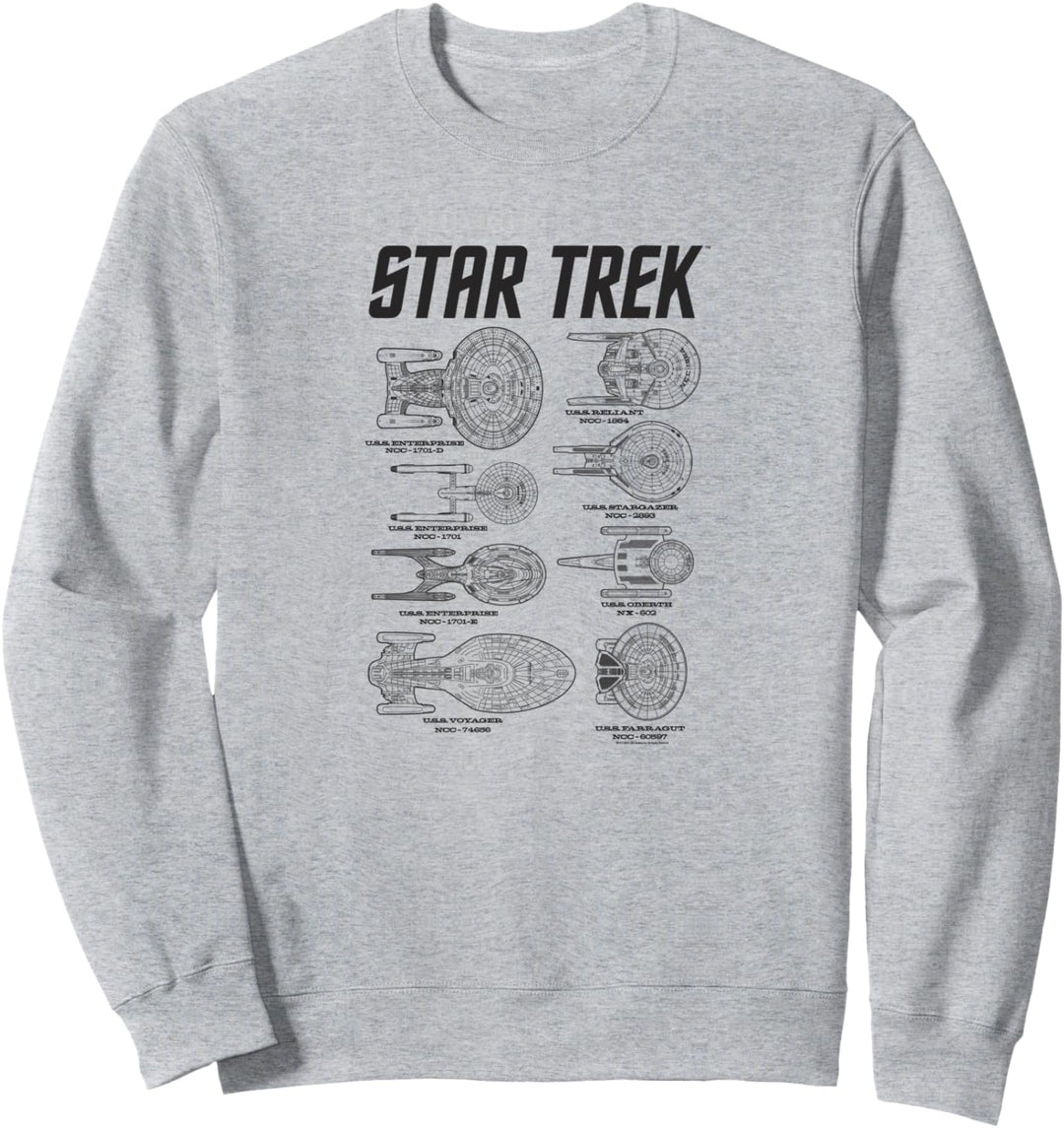 Star Trek Next Generation Ships Of Trek Sweatshirt