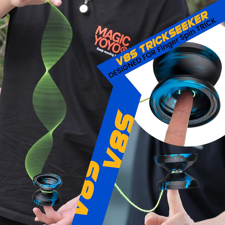 MAGICYOYO JoJo V8S Profi Finger Spin Yoyo für Anfänger & Fortgeschrittene, Responsive JoJo für Kinde