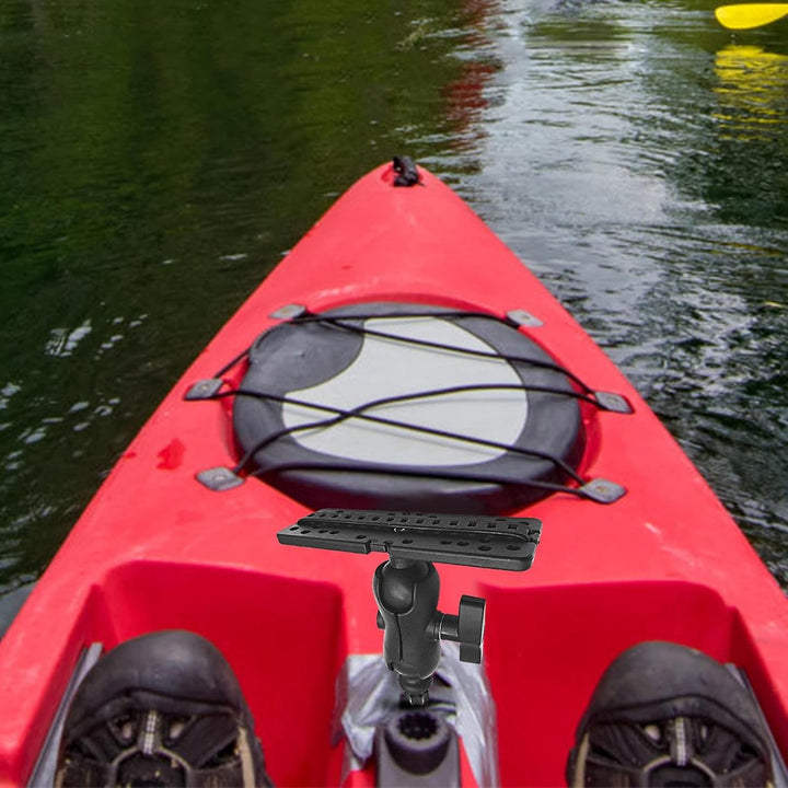 Fischfinder Halterung - 360° Schwenkfuss mit Schnellwechselplatte, robuste Marine Elektronikhalterun