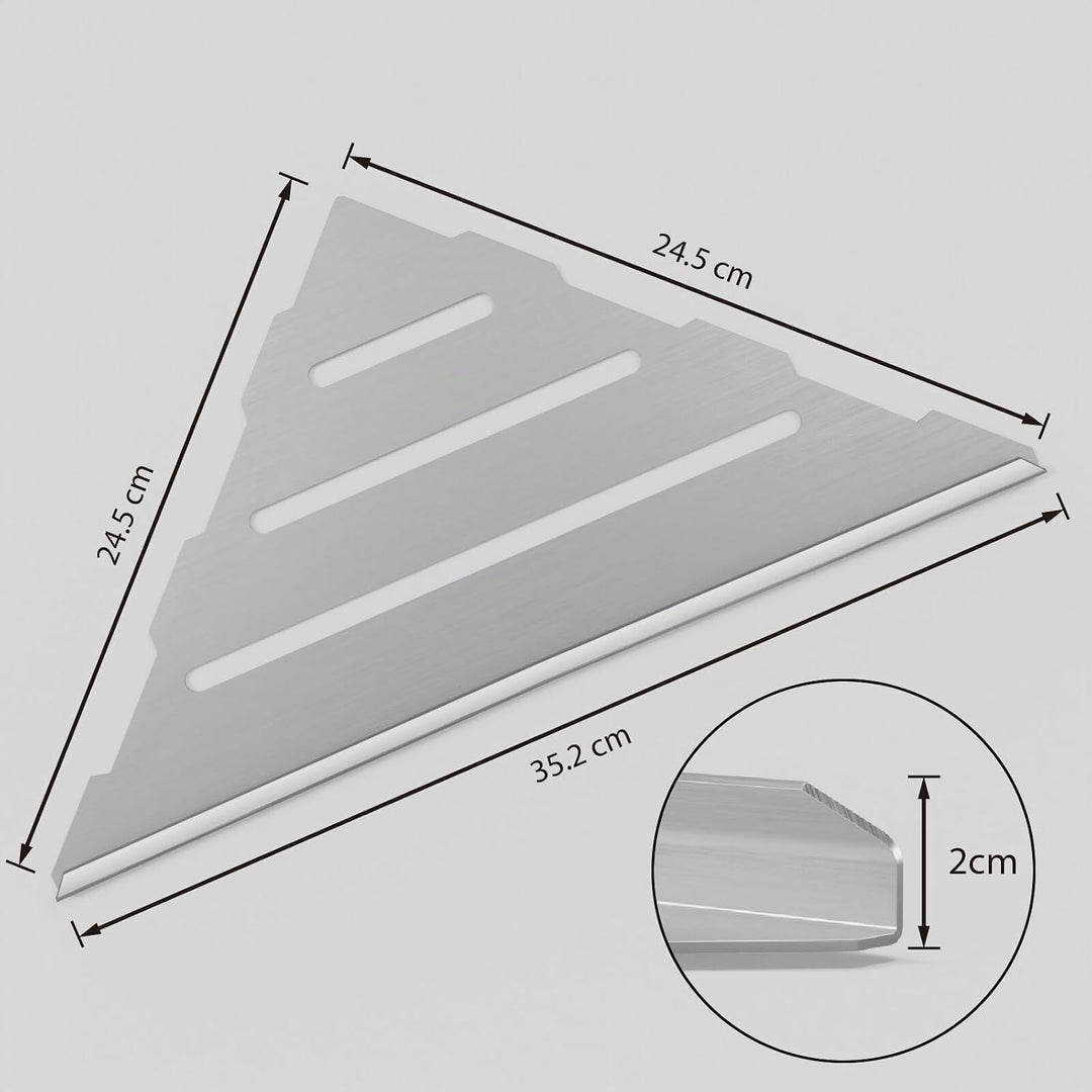 Eckregal, Duschablage Ohne Bohren, 2 Stück Duschablage Ecke 35 X 25 cm, Verdickter Duschregal Ecke a