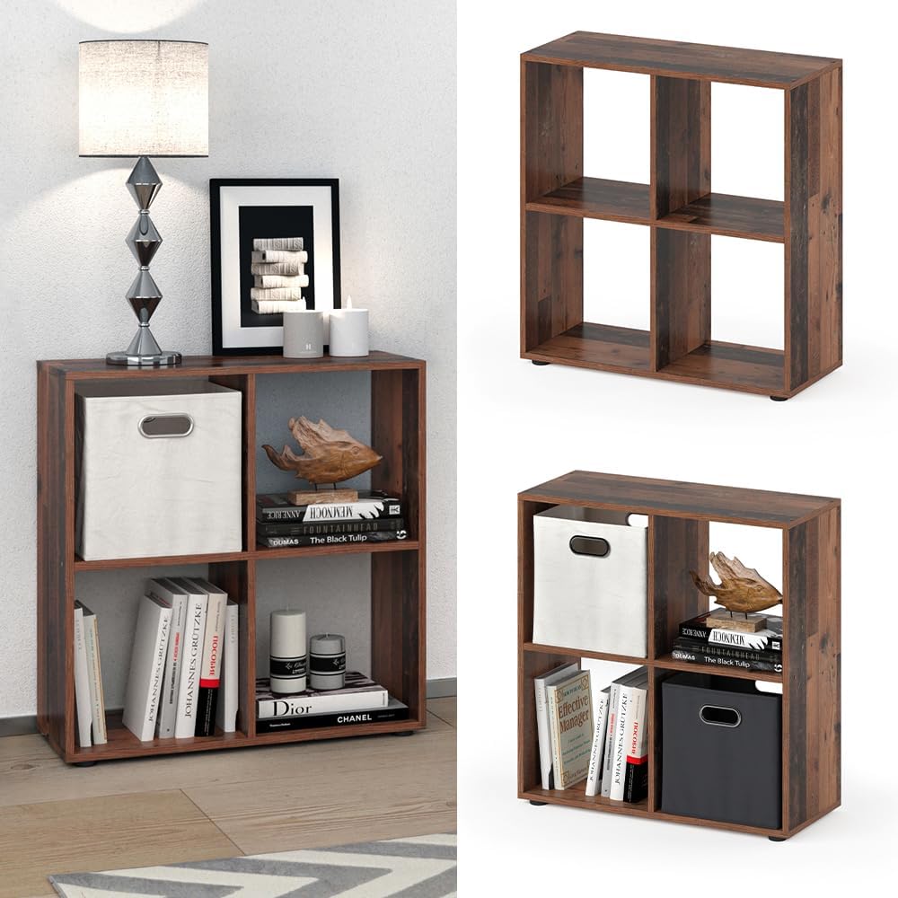 Vicco Raumteiler Tetra, Antikholz, 72 x 72.6 cm Antikholz 72x72,6x29 cm, Antikholz 72x72,6x29 cm