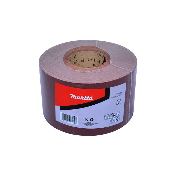 Makita Schleifpapier Rolle, 120 mm x 50 m, K120, P-38233