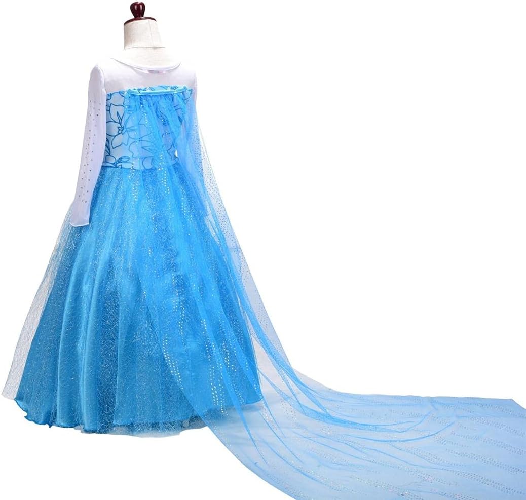 Lito Angels Prinzessin Kleid mit Schleppe und Accessoires für Kinder Mädchen, Kostüm Verkleidung Lan