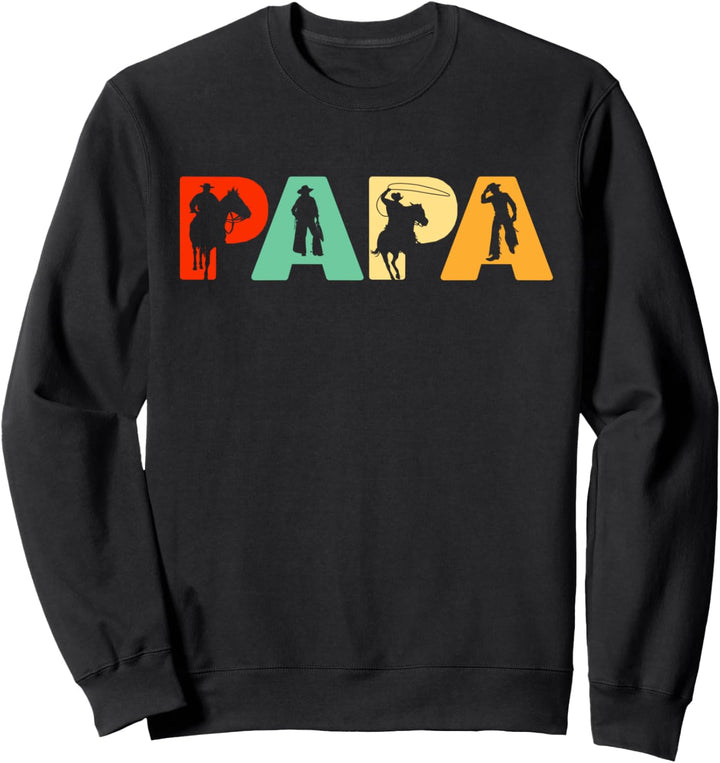 Cowboy Papa, Retro Papa Cowboy Vater Geschenk Sweatshirt