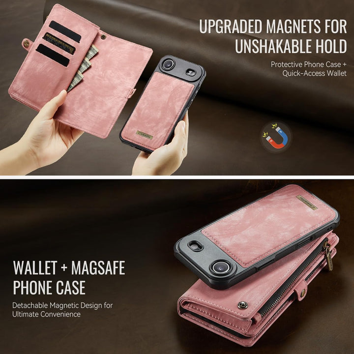 für iPhone Air Hülle, Flip PU Leder TPU Stossfest Kartenfach Tasche Handyhülle für iPhone Air, Magne