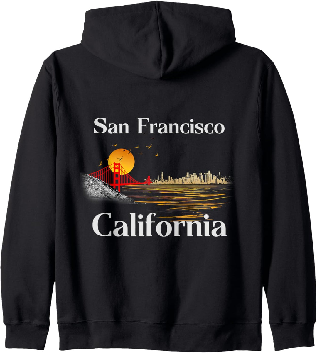 San Francisco Kalifornien Stadtbild für Männer, Frauen und Jugendliche Kapuzenjacke
