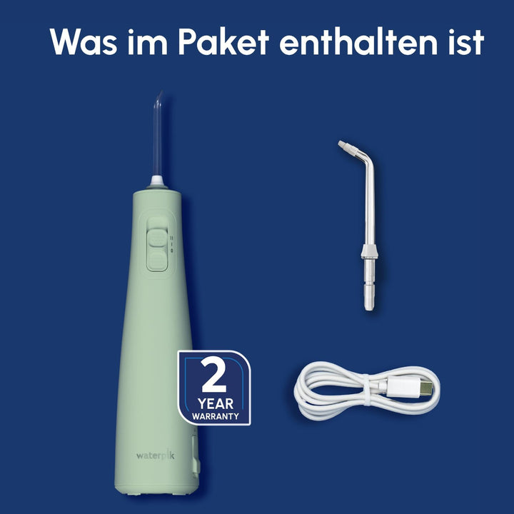 Waterpik Pulse Munddusche kabellos, Professionelle 99,9% Plaque Entfernung, 2 Intensitätsmodi, Zahnz