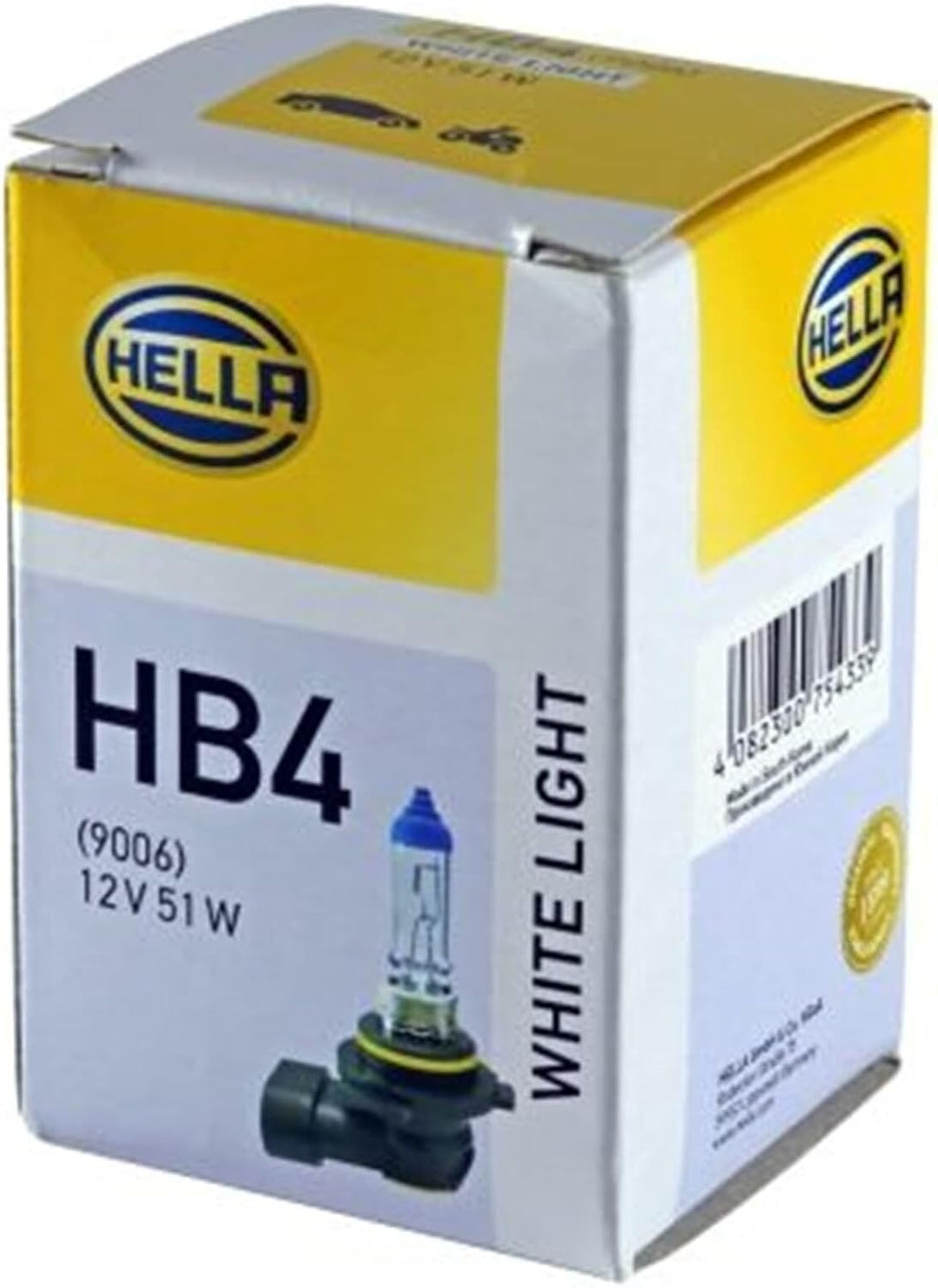 HELLA 8GH 223 498-171 Glühlampe - HB4 - White light - 12V - 51W - Sockelausführung: P22d - Schachtel