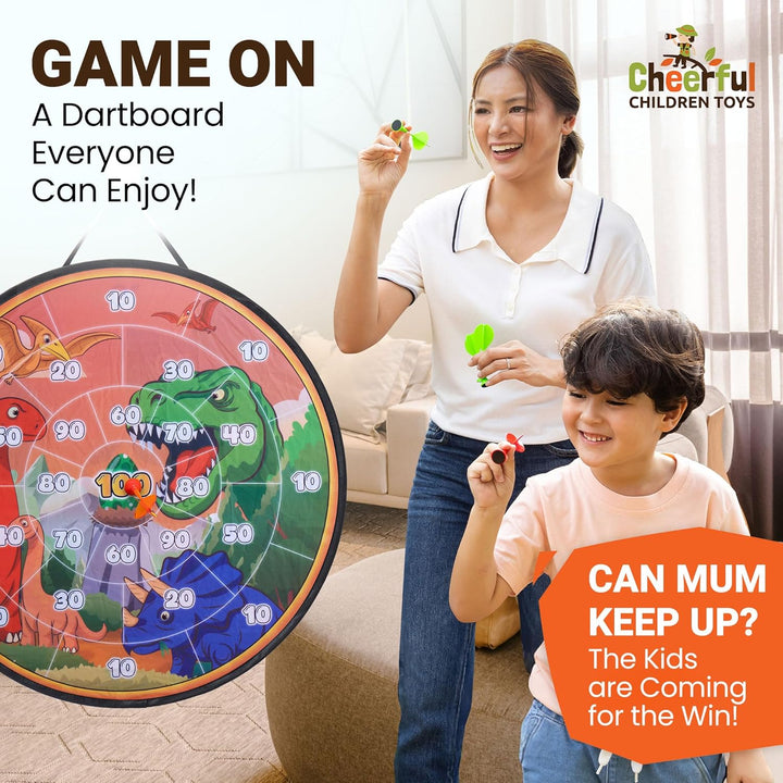 Cheerful Children Toys Jumbo Kids Dartscheibe XL oder XXL, grosse Klett-Dartscheibe mit wendbaren De