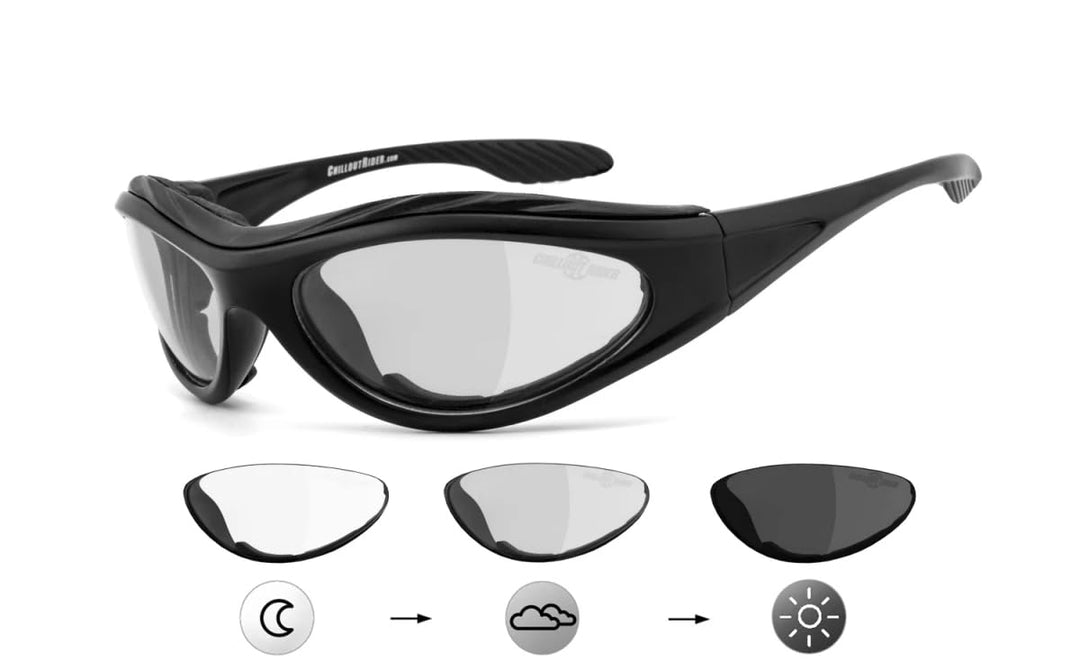 Chillout Rider® | beschlagfrei, winddicht, HLT® Kunststoff-Sicherheitsglas nach DIN EN 166 Bikerbril