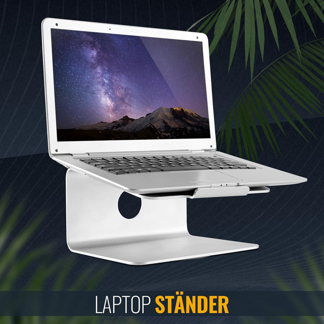 RICOO Laptop Ständer Notebook Stand Halterung Tisch Laptopständer Aliminium 11-17 Zoll Drehbar 360 G