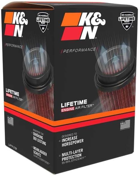 K&N RU-5111 KFZ und Motorrad Gummi Universalluftfilter