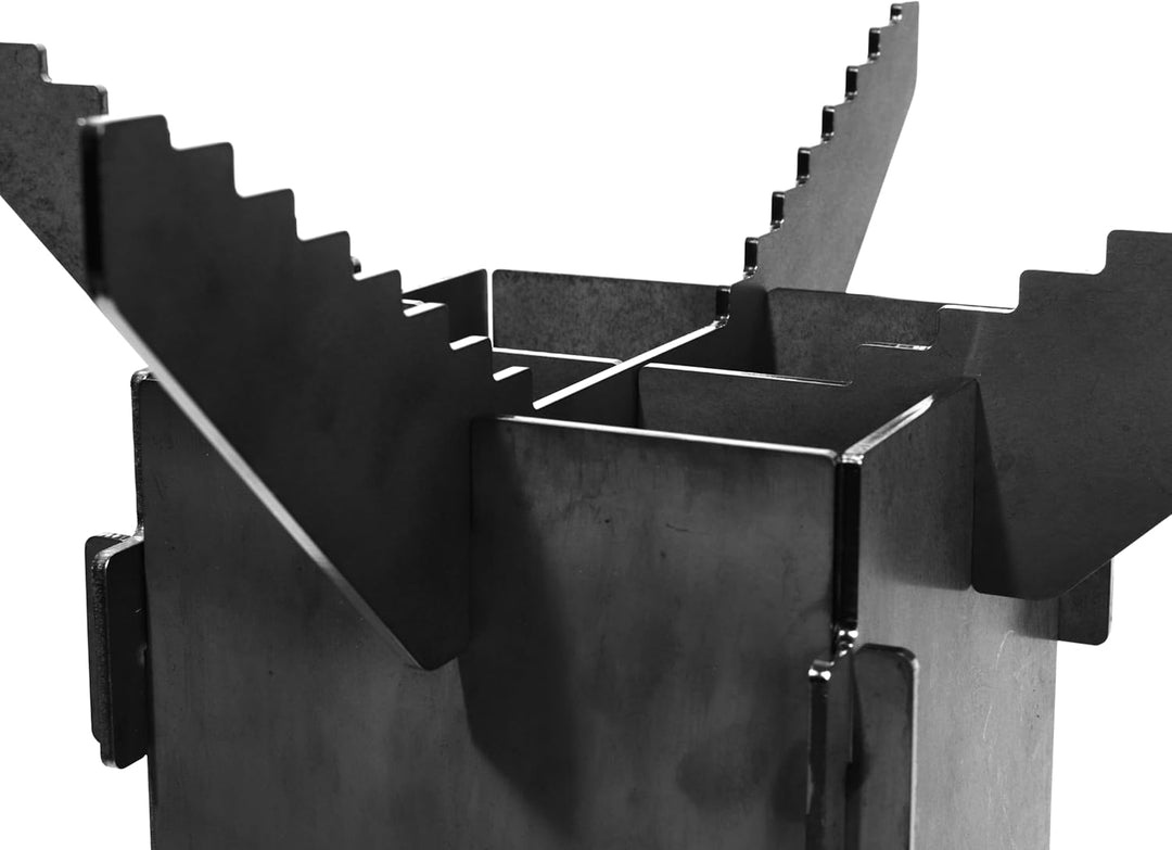 Czaja Raketenofen Rocket Stove Stecksystem aus massivem 3 mm dickem Stahl Feuerschale BBQ Rakete Hol