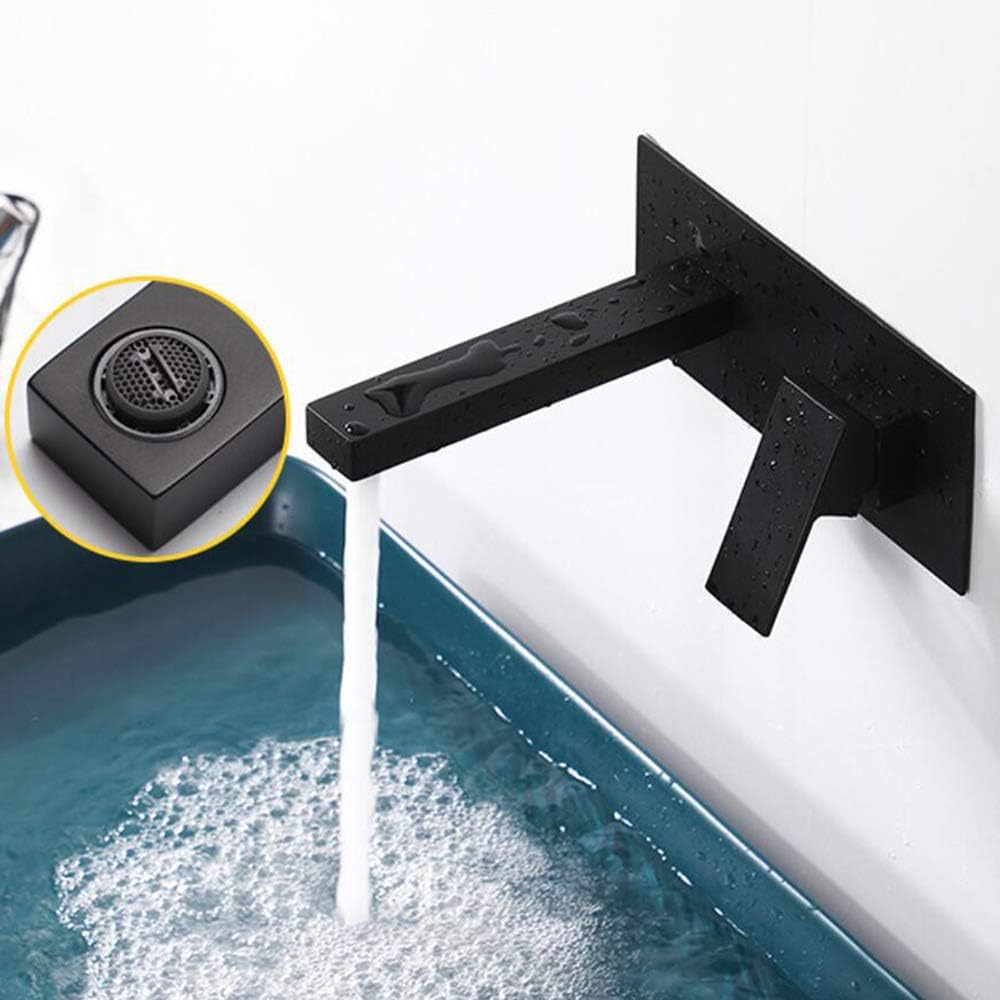 Waschtischarmatur Wasserfall Wandmontage Wasserhahn Wand Unterputz Einzigen Handgriff 2-Loch Badarma