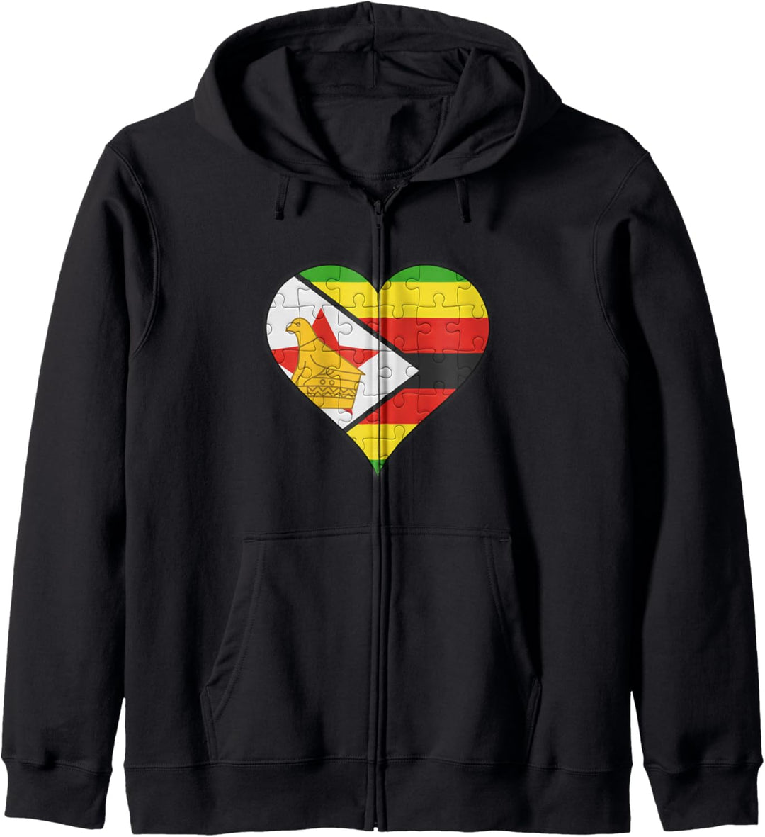 Simbabwe Simbabwe Flagge Herz Kapuzenjacke