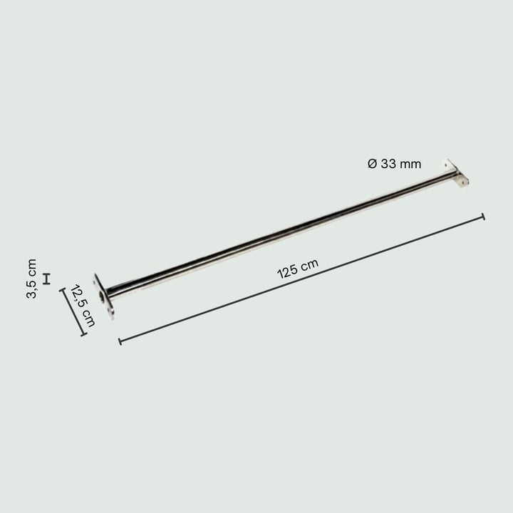 h2i Kinder Reckstange Turnstange Klimmzugstange 90 oder 125 cm lang/Farbe rot - gün - edelstahl (125