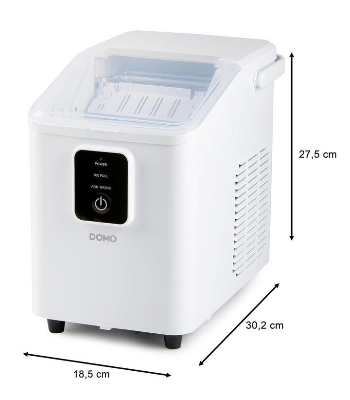 DOMO DO9292IB Eiswürfelmaschine – Eiswürfelbereiter mit Eisschaufel – 0,8 l – 9 Eiswürfel in 8 Minut
