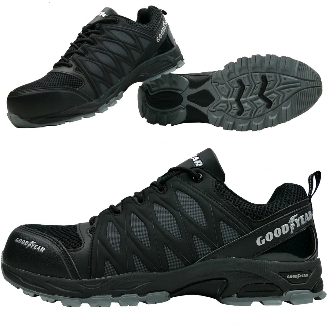 Goodyear Herren Metallfreie Arbeitssicherheit Trainer mit Non Metallic Stoffkappe S1p / SRA / HroGYS