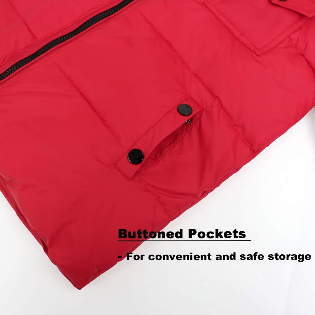 Kinder Bekleidungsset Junge Mädchen Süss Schneeanzug mit Kaputze Baby Daunenjacke + Skihose 2tlg Ver