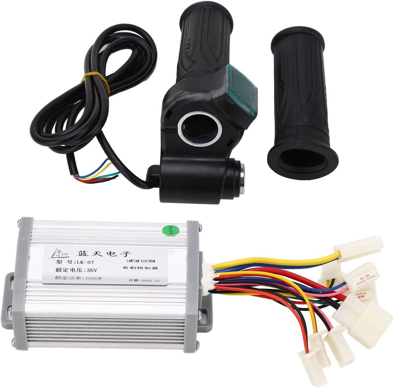 Alomejor 36V 1000W E-Bike Brushed Motor Controller Speed Control Set mit Drosselklappe für E-Bike