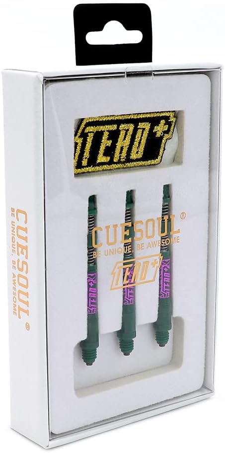 CUESOUL TERO+ AK7P Dart Shafts, Neues Double Direction Teleskop und Rotating Dart Flights System grü