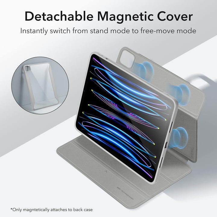 ESR für iPad Pro 11 Hülle Hybrid, iPad 11 Pro Hülle (2022/2021) mit Pencil Halter, Abnehmbare Magnet