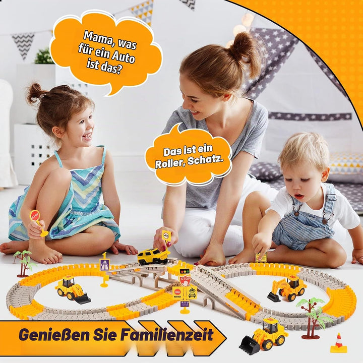 Kinderspielzeug ab 2 3 4 5 6 Jahre, Rennbahn Kinder Geschenk 2-6 Jahre Junge Autorennbahn Spielzeug