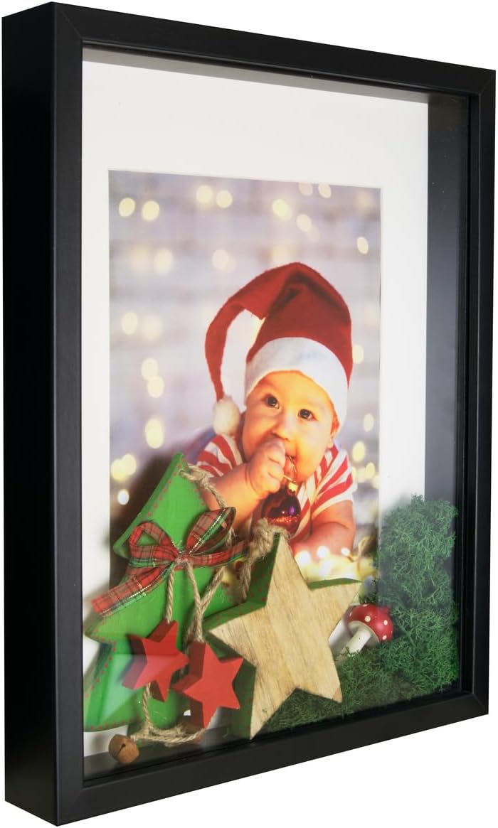 BD ART Box 3D 30x40 cm Objektrahmen Bilderrahmen , Quadratische Schwarz zum befüllen, tiefer für obj
